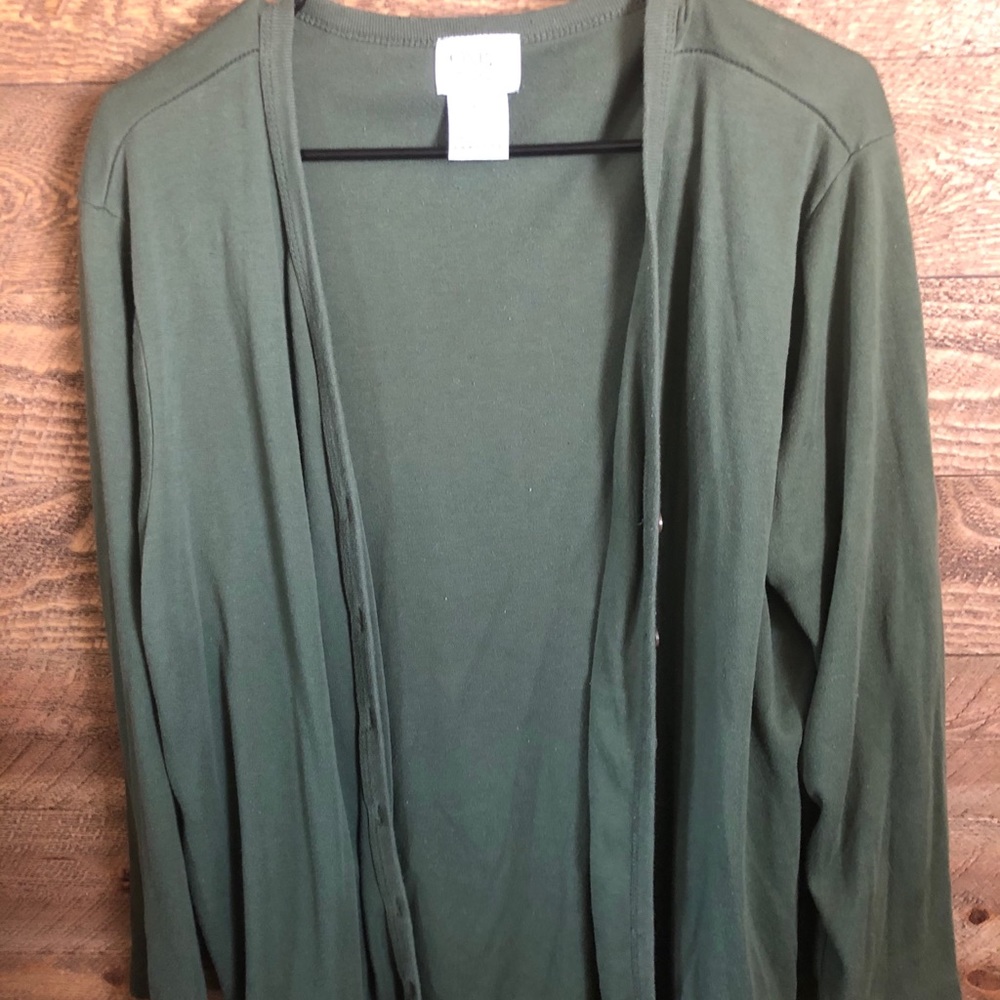 Olive green cardigan